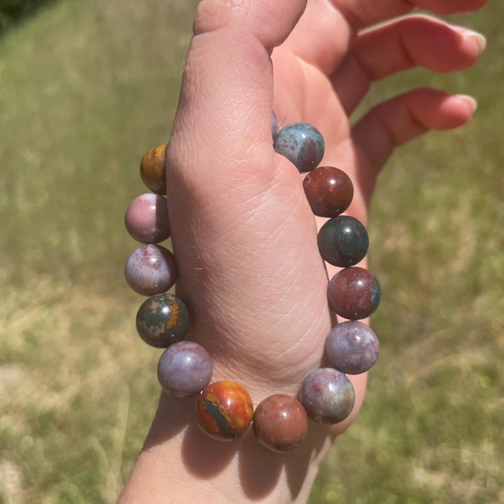 Ocean Jasper x Moss Agate Bracelet!